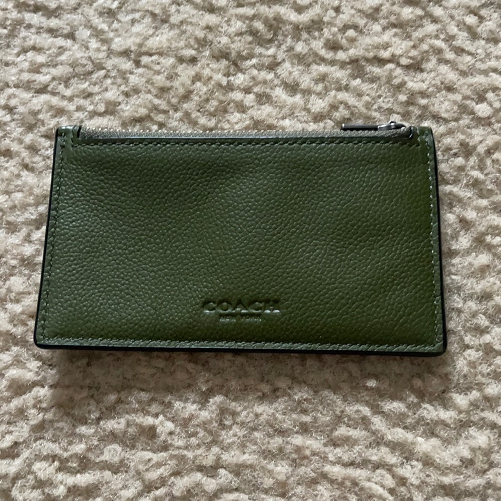 coach olive green wallet
